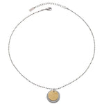 LIV Waterproof Silver Stainless Steel Duo Tone Necklace – Adjustable Chain & Brushed/Sanded Finish - DANSK Copenhagen