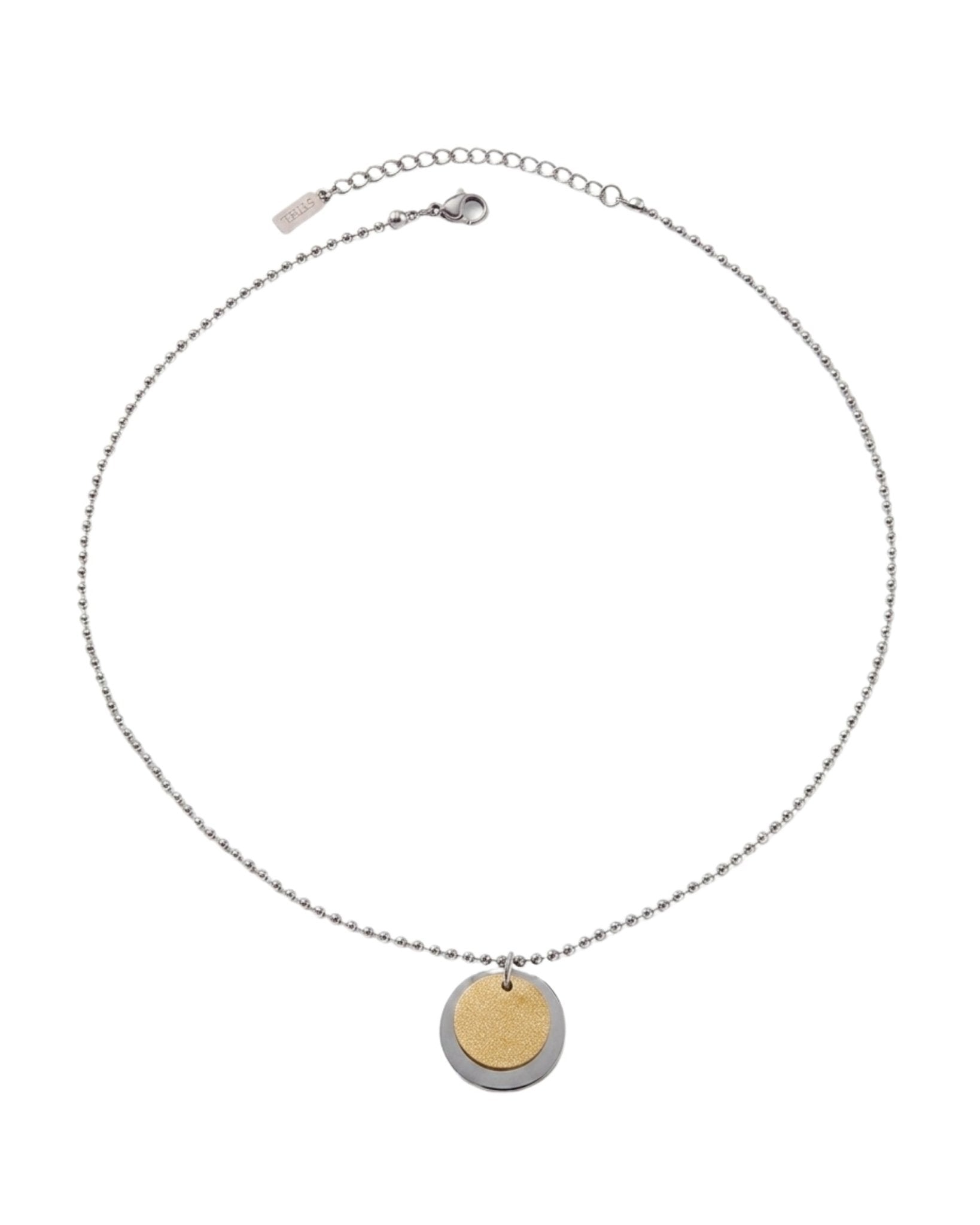 LIV Waterproof Silver Stainless Steel Duo Tone Necklace – Adjustable Chain & Brushed/Sanded Finish - DANSK Copenhagen
