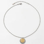 LIV Waterproof Silver Stainless Steel Duo Tone Necklace – Adjustable Chain & Brushed/Sanded Finish - DANSK Copenhagen
