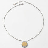 LIV Waterproof Silver Stainless Steel Duo Tone Necklace – Adjustable Chain & Brushed/Sanded Finish - DANSK Copenhagen