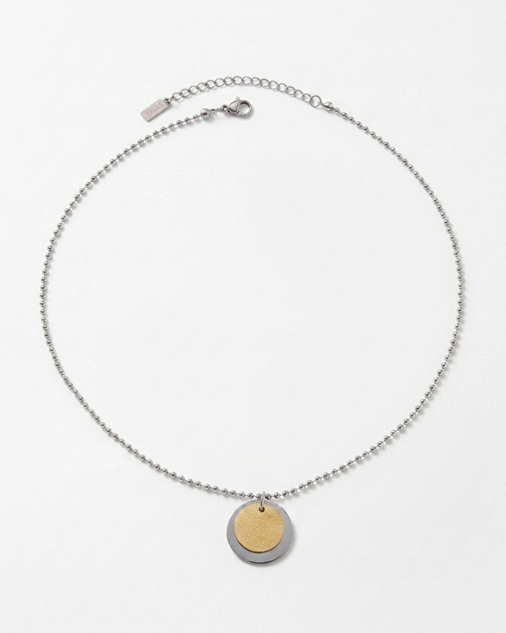 LIV Waterproof Silver Stainless Steel Duo Tone Necklace – Adjustable Chain & Brushed/Sanded Finish - DANSK Copenhagen