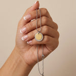 LIV Waterproof Silver Stainless Steel Duo Tone Necklace – Adjustable Chain & Brushed/Sanded Finish - DANSK Copenhagen