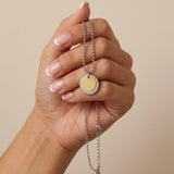 LIV Waterproof Silver Stainless Steel Duo Tone Necklace – Adjustable Chain & Brushed/Sanded Finish - DANSK Copenhagen