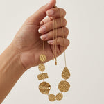 MARIN Waterproof 18K Gold Plated Statement Necklace – Adjustable Chain & Hammered Stainless Steel - DANSK Copenhagen