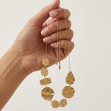 MARIN Waterproof 18K Gold Plated Statement Necklace – Adjustable Chain & Hammered Stainless Steel - DANSK Copenhagen