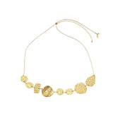 MARIN Waterproof 18K Gold Plated Statement Necklace – Adjustable Chain & Hammered Stainless Steel - DANSK Copenhagen