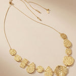MARIN Waterproof 18K Gold Plated Statement Necklace – Adjustable Chain & Hammered Stainless Steel - DANSK Copenhagen