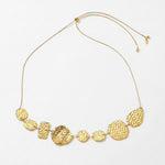 MARIN Waterproof 18K Gold Plated Statement Necklace – Adjustable Chain & Hammered Stainless Steel - DANSK Copenhagen