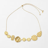 MARIN Waterproof 18K Gold Plated Statement Necklace – Adjustable Chain & Hammered Stainless Steel - DANSK Copenhagen