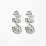 MARIN Waterproof Silver Stainless Steel Statement Earrings – Hammered Finish - DANSK Copenhagen