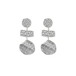 MARIN Waterproof Silver Stainless Steel Statement Earrings – Hammered Finish - DANSK Copenhagen