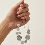 MARIN Waterproof Silver Stainless Steel Statement Necklace – Adjustable Chain & Hammered Finish - DANSK Copenhagen