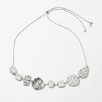 MARIN Waterproof Silver Stainless Steel Statement Necklace – Adjustable Chain & Hammered Finish - DANSK Copenhagen