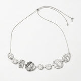 MARIN Waterproof Silver Stainless Steel Statement Necklace – Adjustable Chain & Hammered Finish - DANSK Copenhagen