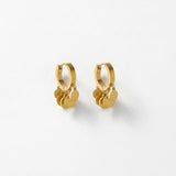 NORA Waterproof 18K Gold Plated Huggies – Brushed Stainless Steel - DANSK Copenhagen