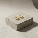 NORA Waterproof 18K Gold Plated Huggies – Brushed Stainless Steel - DANSK Copenhagen