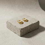 NORA Waterproof 18K Gold Plated Huggies – Brushed Stainless Steel - DANSK Copenhagen