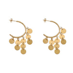 NORA Waterproof 18K Gold Plated Statement Hoops – Brushed Stainless Steel - DANSK Copenhagen