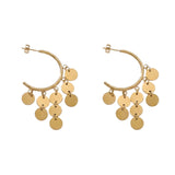 NORA Waterproof 18K Gold Plated Statement Hoops – Brushed Stainless Steel - DANSK Copenhagen