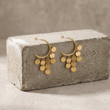 NORA Waterproof 18K Gold Plated Statement Hoops – Brushed Stainless Steel - DANSK Copenhagen