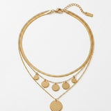 NORA Waterproof 18K Gold Plating 3in1 Necklace – Brushed Stainless Steel - DANSK Copenhagen