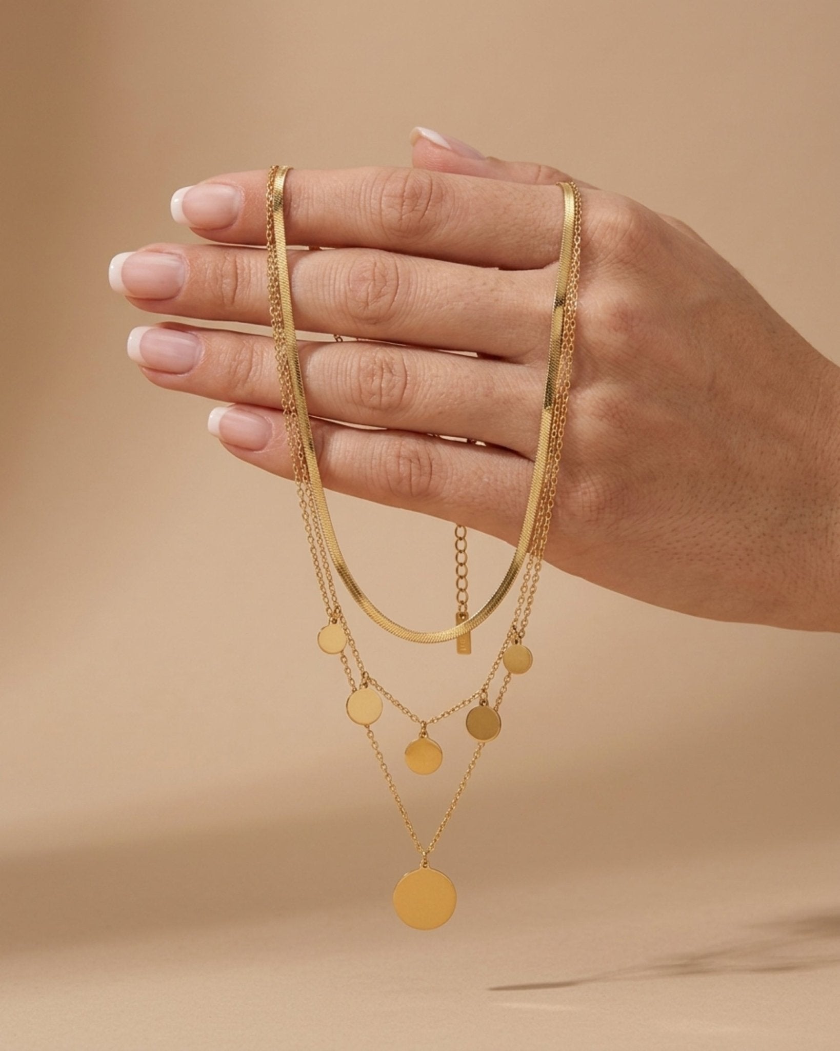 NORA Waterproof 18K Gold Plating 3in1 Necklace – Brushed Stainless Steel - DANSK Copenhagen