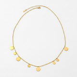 NORA Waterproof 18K Gold Plating Long Necklace – Brushed Stainless Steel - DANSK Copenhagen