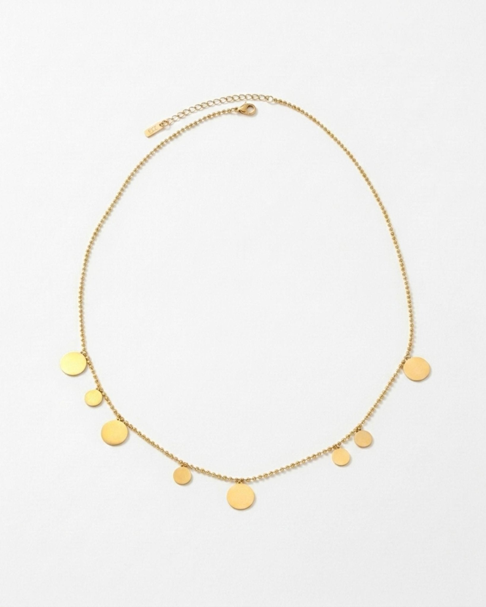 NORA Waterproof 18K Gold Plating Long Necklace – Brushed Stainless Steel - DANSK Copenhagen