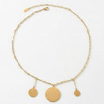 NORA Waterproof 18K Gold Plating Short Necklace – Brushed Stainless Steel - DANSK Copenhagen