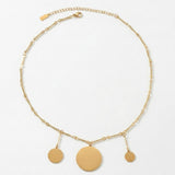 NORA Waterproof 18K Gold Plating Short Necklace – Brushed Stainless Steel - DANSK Copenhagen