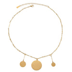 NORA Waterproof 18K Gold Plating Short Necklace – Brushed Stainless Steel - DANSK Copenhagen