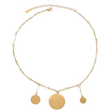 NORA Waterproof 18K Gold Plating Short Necklace – Brushed Stainless Steel - DANSK Copenhagen