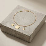 NORA Waterproof 18K Gold Plating Short Necklace – Brushed Stainless Steel - DANSK Copenhagen
