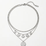 NORA Waterproof Silver Stainless Steel 3in1 Necklace – Brushed Finish - DANSK Copenhagen