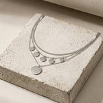 NORA Waterproof Silver Stainless Steel 3in1 Necklace – Brushed Finish - DANSK Copenhagen