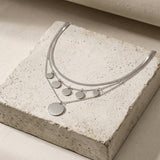 NORA Waterproof Silver Stainless Steel 3in1 Necklace – Brushed Finish - DANSK Copenhagen