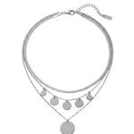NORA Waterproof Silver Stainless Steel 3in1 Necklace – Brushed Finish - DANSK Copenhagen