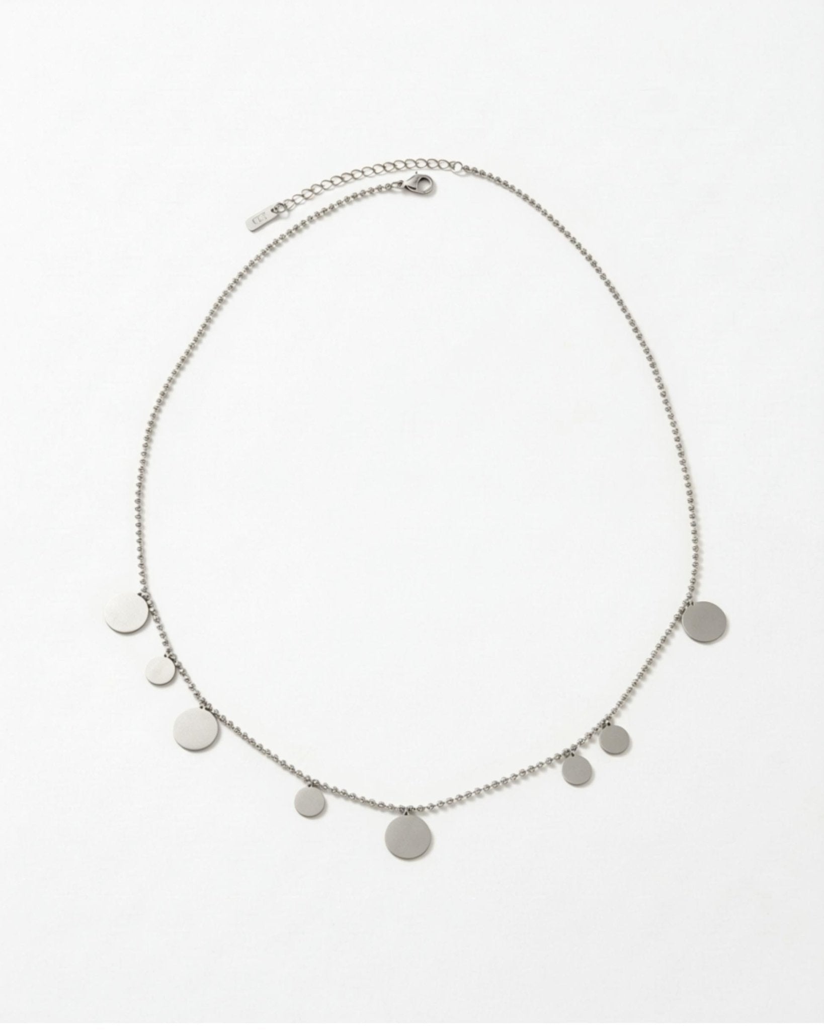 NORA Waterproof Silver Stainless Steel Long Necklace – Brushed Finish - DANSK Copenhagen