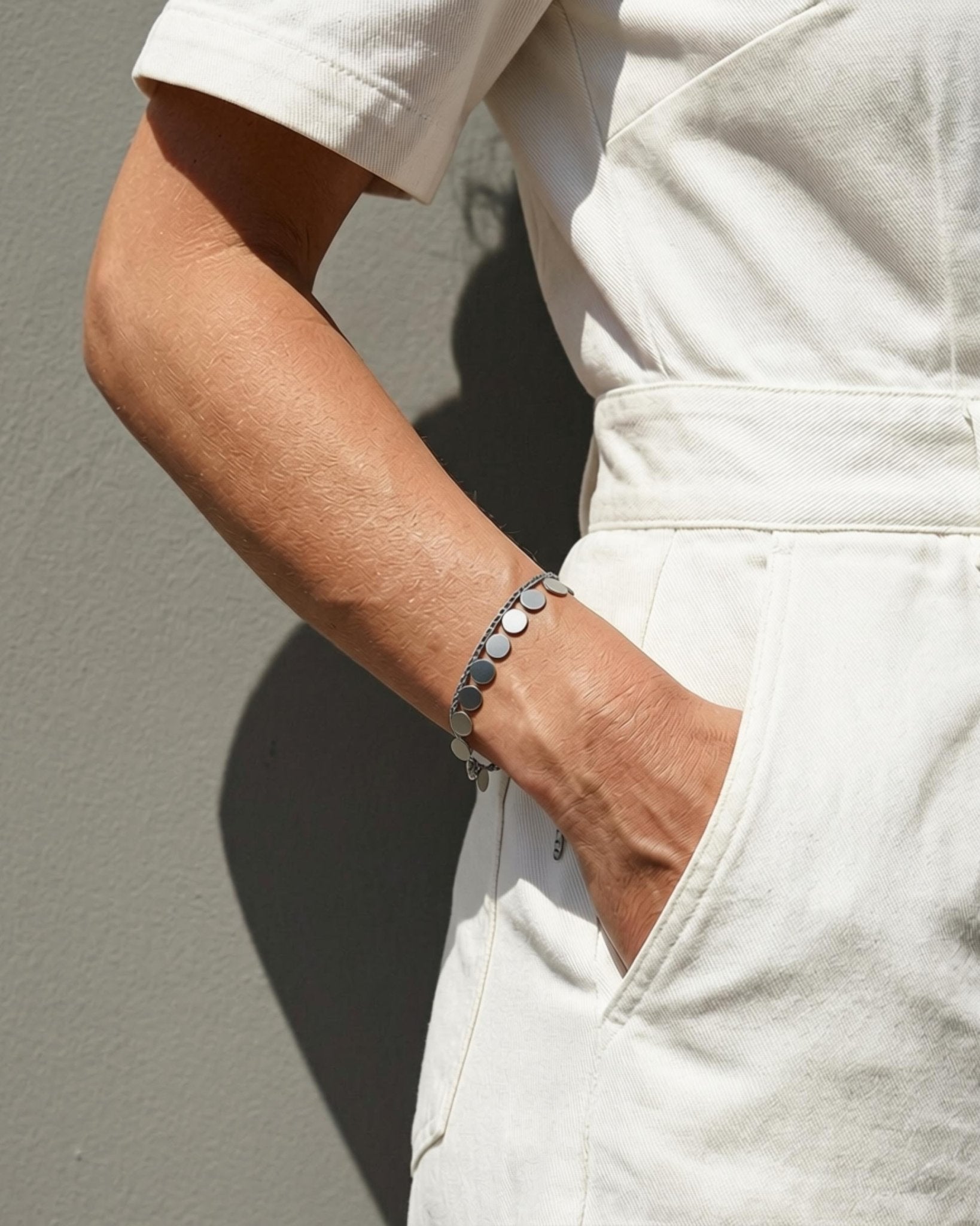 NORA Waterproof Silver Stainless Steel Multi Bracelet – Brushed Finish - DANSK Copenhagen