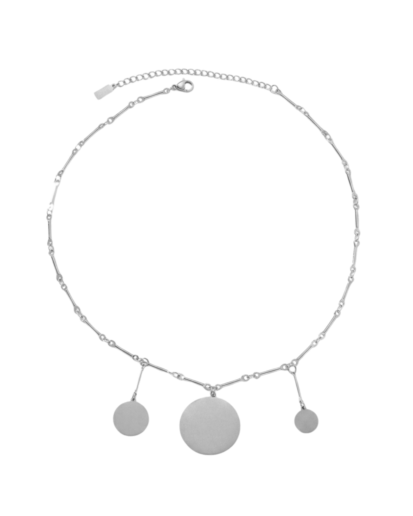 NORA Waterproof Silver Stainless Steel Short Necklace – Brushed Finish - DANSK Copenhagen