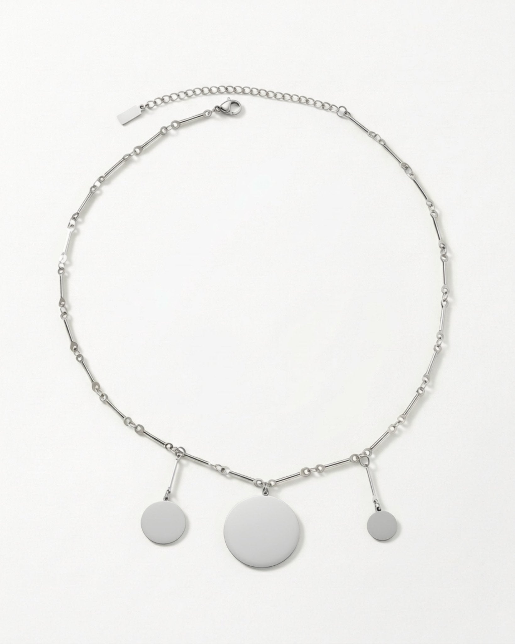 NORA Waterproof Silver Stainless Steel Short Necklace – Brushed Finish - DANSK Copenhagen