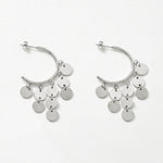 NORA Waterproof Silver Stainless Steel Statement Hoops – Brushed Finish - DANSK Copenhagen