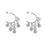 NORA Waterproof Silver Stainless Steel Statement Hoops – Brushed Finish - DANSK Copenhagen
