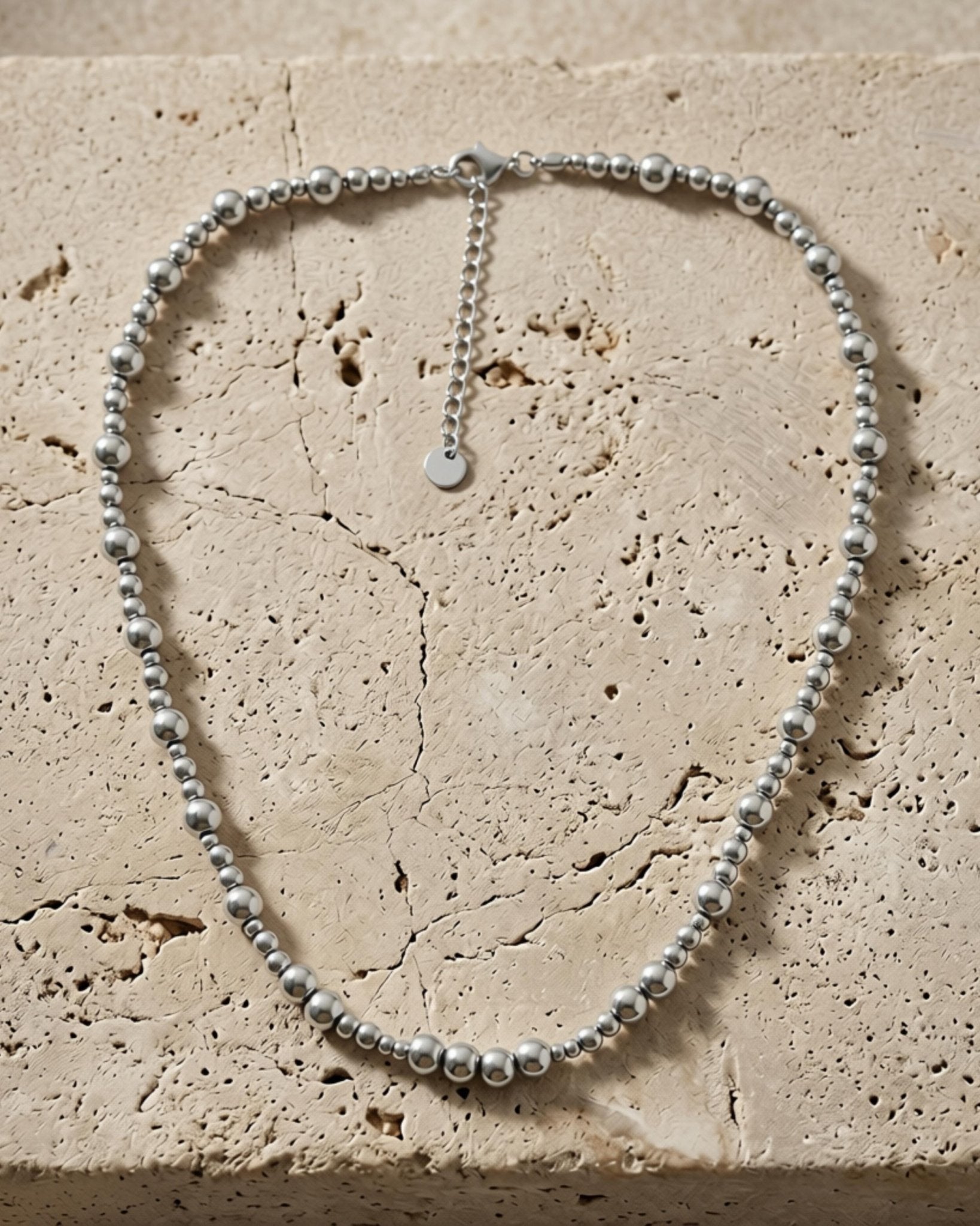 Passion Waterproof 2 Ball Necklace Silver Plating - DANSK Copenhagen