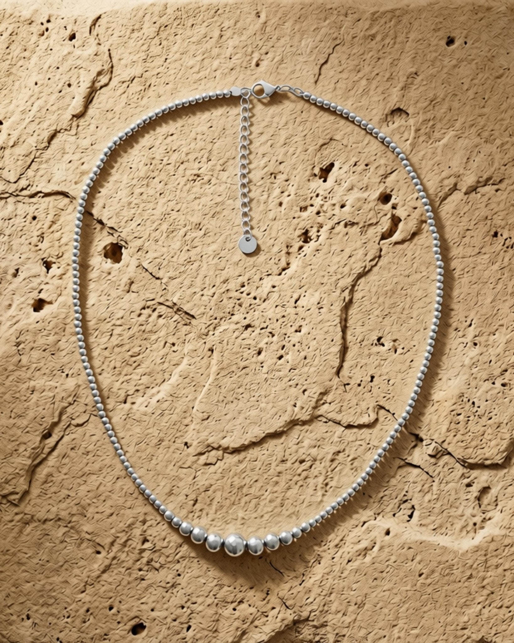 Passion Waterproof 8-Ball Necklace Silver Plating