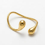 Passion Waterproof Drop Cuff Bracelet 18K Gold Plating Plating