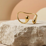 Passion Waterproof Drop Cuff Bracelet 18K Gold Plating Plating