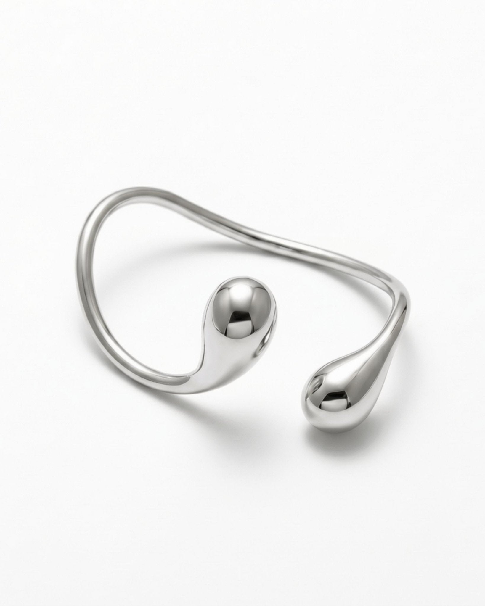 Passion Waterproof Drop Cuff Bracelet Silver Plating