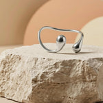 Passion Waterproof Drop Cuff Bracelet Silver Plating