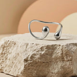 Passion Waterproof Drop Cuff Bracelet Silver Plating
